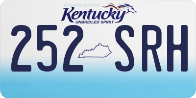 KY license plate 252SRH
