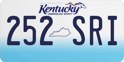 KY license plate 252SRI