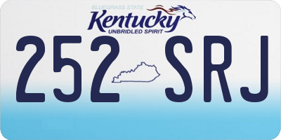 KY license plate 252SRJ