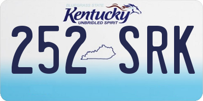 KY license plate 252SRK