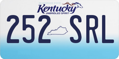 KY license plate 252SRL