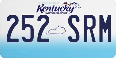 KY license plate 252SRM