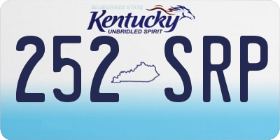 KY license plate 252SRP
