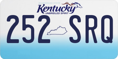KY license plate 252SRQ