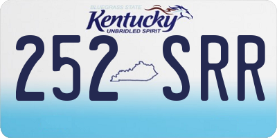 KY license plate 252SRR