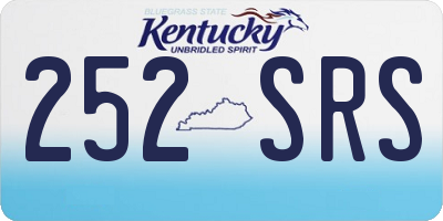KY license plate 252SRS