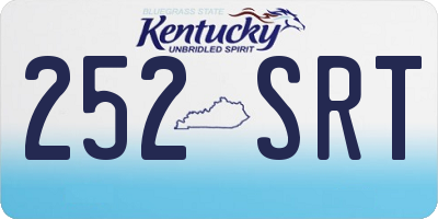 KY license plate 252SRT