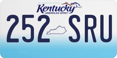 KY license plate 252SRU