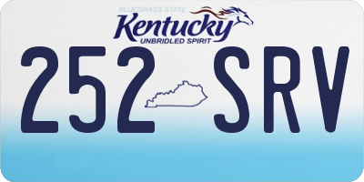 KY license plate 252SRV