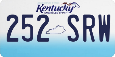 KY license plate 252SRW