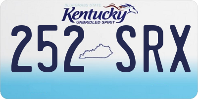 KY license plate 252SRX