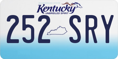 KY license plate 252SRY