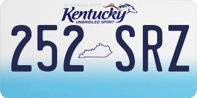 KY license plate 252SRZ