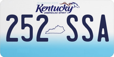 KY license plate 252SSA