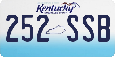 KY license plate 252SSB