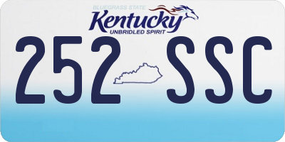 KY license plate 252SSC