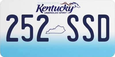 KY license plate 252SSD