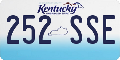 KY license plate 252SSE