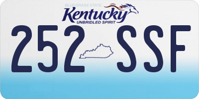 KY license plate 252SSF