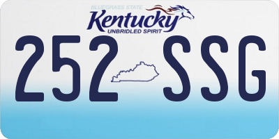 KY license plate 252SSG