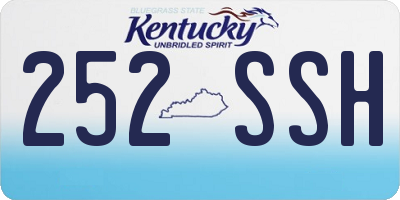 KY license plate 252SSH