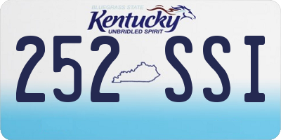 KY license plate 252SSI