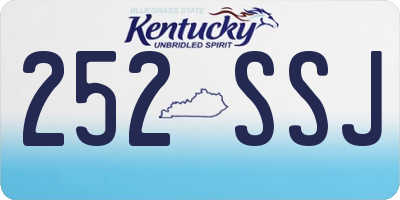 KY license plate 252SSJ