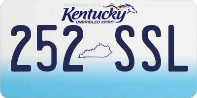 KY license plate 252SSL