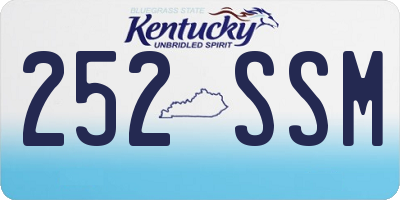 KY license plate 252SSM