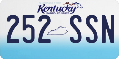 KY license plate 252SSN