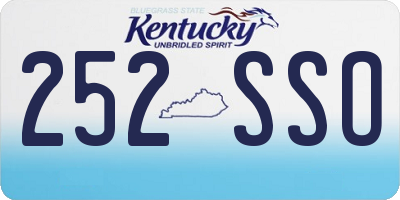 KY license plate 252SSO