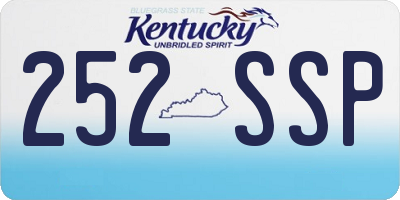KY license plate 252SSP