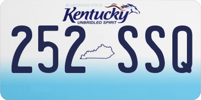 KY license plate 252SSQ