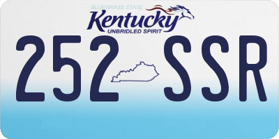 KY license plate 252SSR