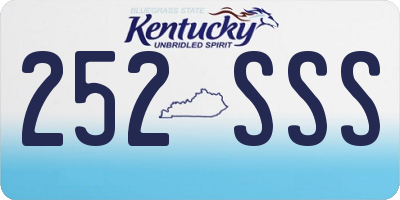 KY license plate 252SSS