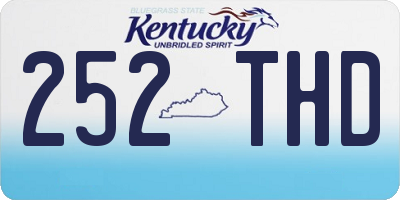 KY license plate 252THD