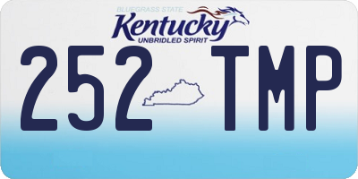 KY license plate 252TMP