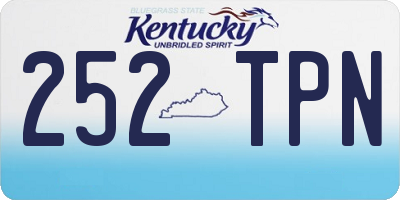 KY license plate 252TPN