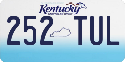KY license plate 252TUL
