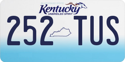 KY license plate 252TUS
