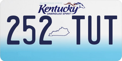 KY license plate 252TUT