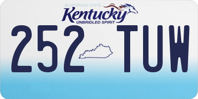KY license plate 252TUW