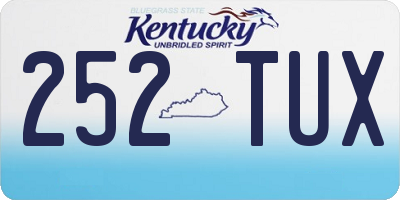 KY license plate 252TUX