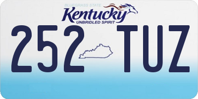 KY license plate 252TUZ