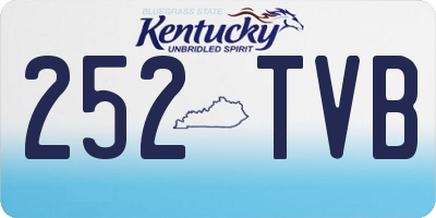KY license plate 252TVB