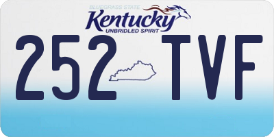 KY license plate 252TVF