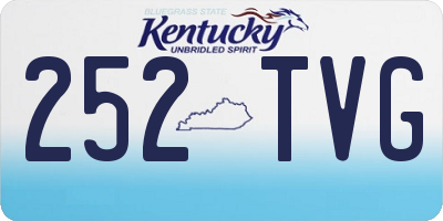 KY license plate 252TVG