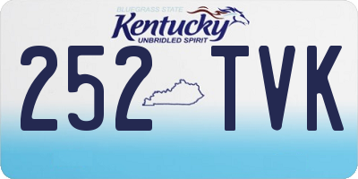 KY license plate 252TVK