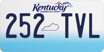 KY license plate 252TVL