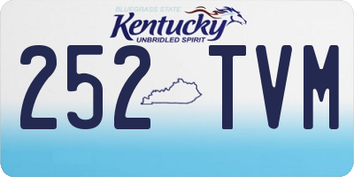 KY license plate 252TVM